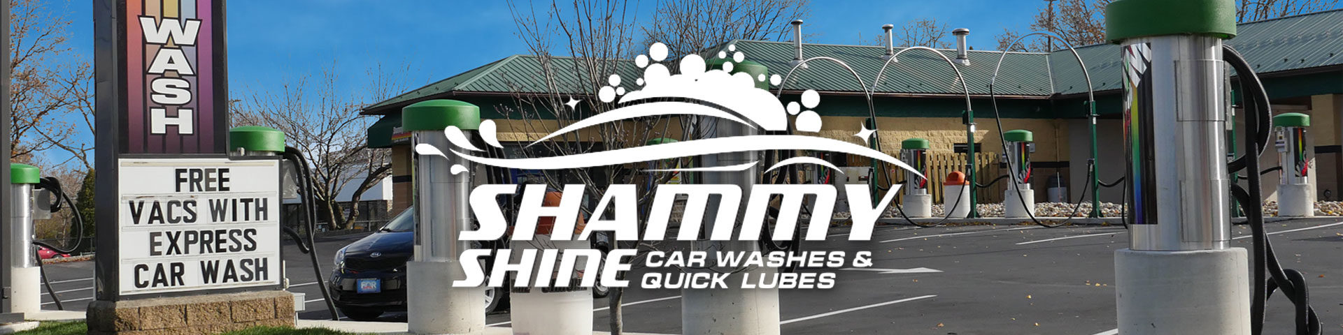 Shammy Shine logo over an image of William Penn location