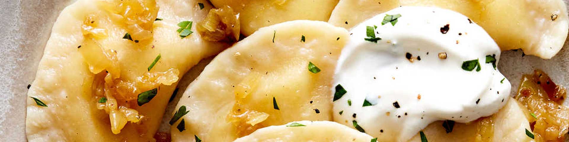 Pierogies on a plate