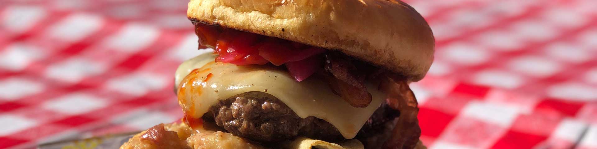 Peanut butter bacon cheeseburger